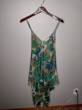 Paparazzi Asymmetrical Floral Sheer Dress One Size Whimsical Fairy Feminine S3