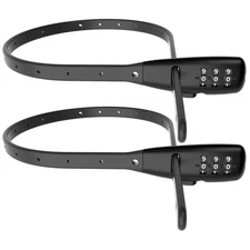 OKG 3-Digit Combination Adjustable Zip Tie Bike Lock - Anti-Scratch Stainless...