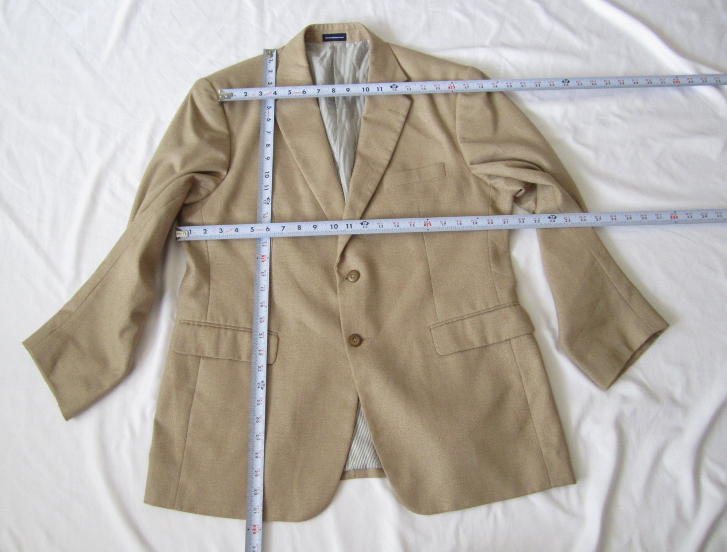 Men Stafford Essentials Polyester/Rayon 2 Button Blazer Jacket Sz 42R (MJ56) thumbnail 2