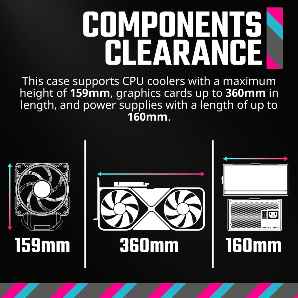 Micro Atx White Computer Case Q300l V2 With Usb 32 Gen 2 Type C Tempered Glass - Image 3 of 4