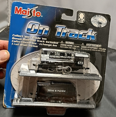 Maisto Diecast Steam Locomotive & Tender Texas & Pacific Number 473 On Track new