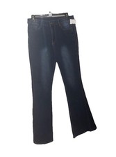 Women’s Jeans Sz Large Flare Jeans Dark Wash Boutique New #BJ28