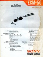 Sony ECM-50 Electret Condenser Microphone Service Manual