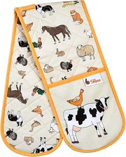 Double Oven Gloves Heat Resistant Oven Mitts - Heavy Duty Potholders Novelty