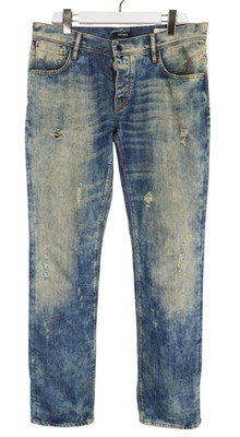 ANTONY MORATO Slim Sonny Jeans Men's W34/ Strongly Faded Distressed Button Fly