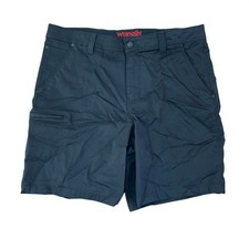 NWOT Wrangler Men's 36 Black Cargo Shorts Regular Fit Cotton Blend