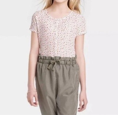 Art Class Girl s Ditsy Floral Button Up Shirt XL Ribbed Cottagecore Y2K Retro