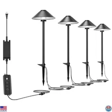 Banord 4-Pack LED Outdoor Pathway Lights - Low Voltage, IP65 Waterproof Garden
