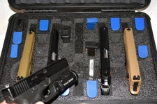 New 5 pistol +20 mag handgun foam insert fits Pelican 1500 im2300 case free name