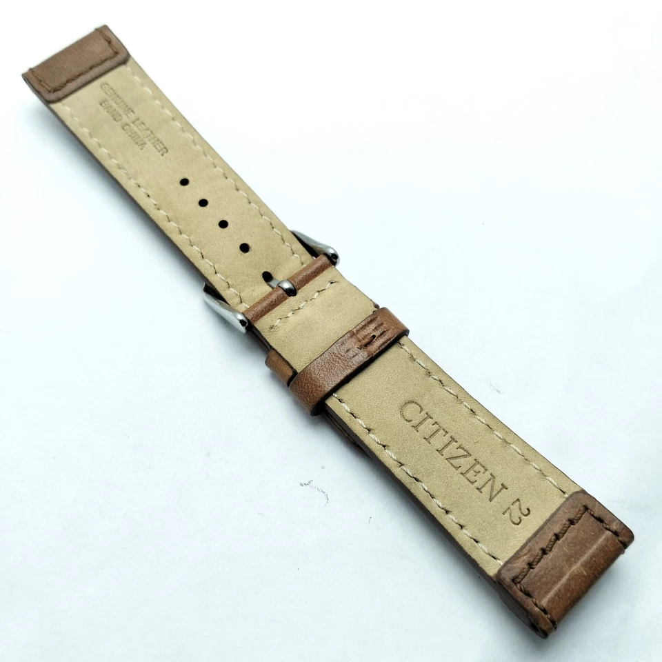 22 mm Citizen Brown Genuine Leather Men’s watch Strap - Image 4 of 4