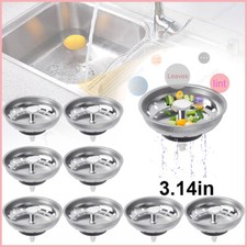 Standard Stainless Steel Kitchen Sink Drain Stopper Basket Strainer Waste Plug