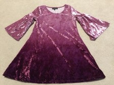 New Michelle Girls Sz7 Pink Burgundy Velour Dress