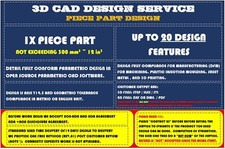 3D CAD DESIGN SERVICE 1X PIECE PART PLASTIC DESIGN