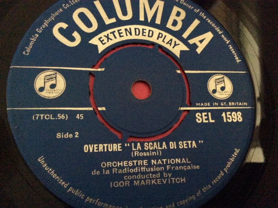 Rossini Overtures 7” Vinyl - Barber/La Scala - Markevitch sel1598 - Image 4 of 4