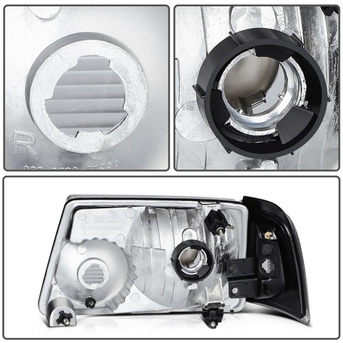 Fits Ford Ranger 2001-2011 Black Clear Lens Left+Right Pair Headlights Assembly - Picture 8 of 9