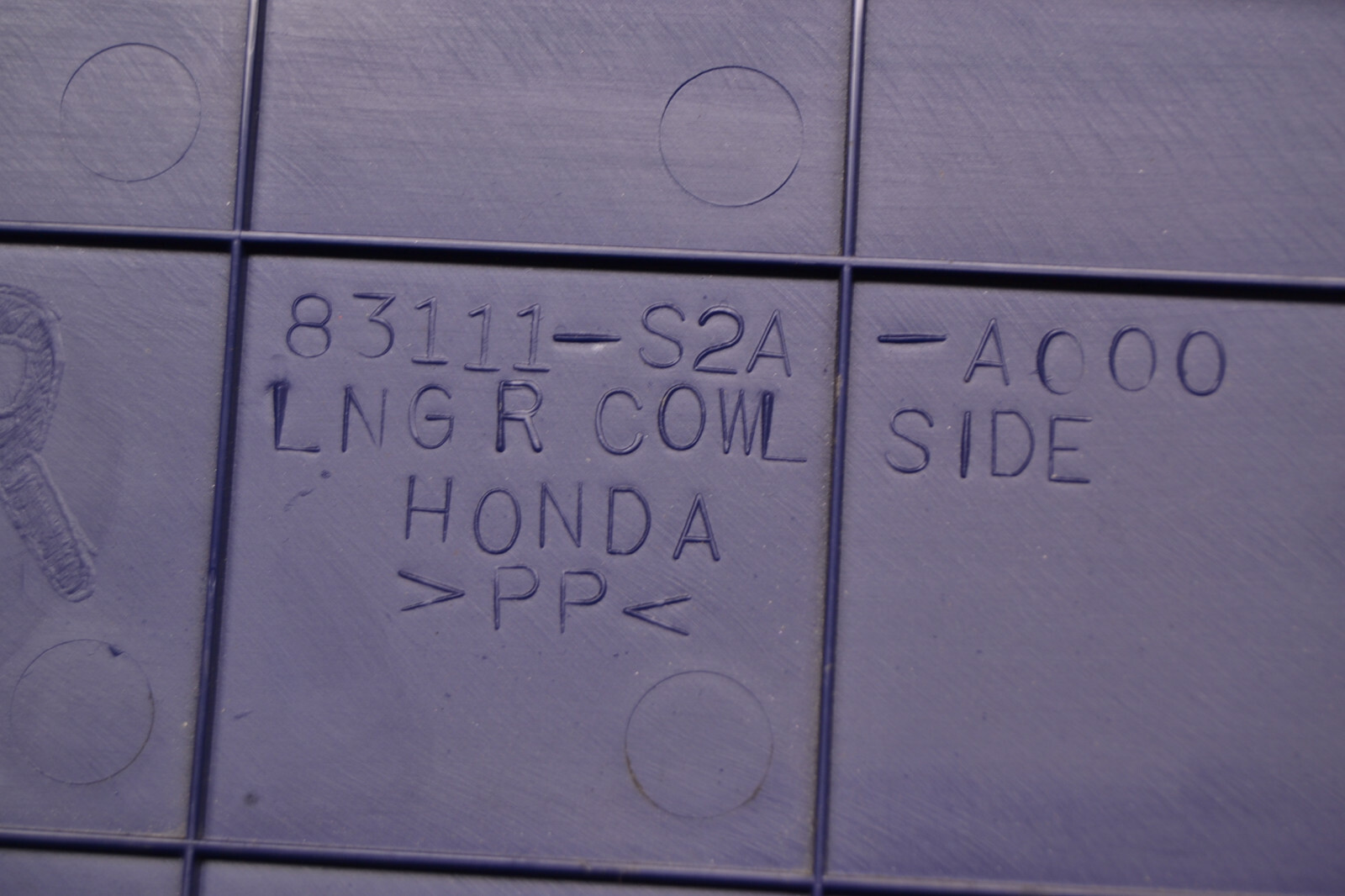 Honda S2000 Right Kick Panel Interior Lower Trim Cover Blue Oem 2000