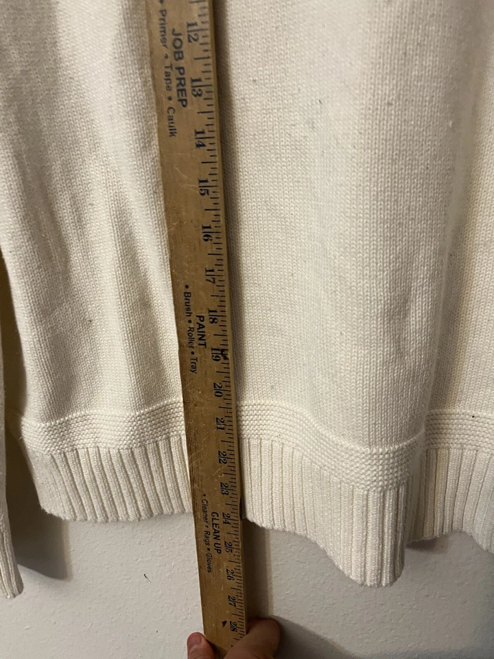 Suéter Ben Sherman Hombre Marfil Tejido con Cable Talla Grande Foto 4 de 4