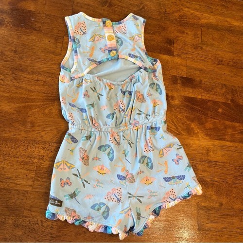 Matilda Jane blue butterfly romper one piece shorts size 8 - Picture 4 of 4