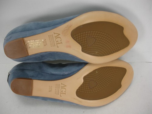 NEW AGL ATTILIO GIUSTI LEOMBRUNI NUBUCK LEATHER CAP TOE PUMP SHOES WOMEN'S 38.5 - Picture 8 of 10