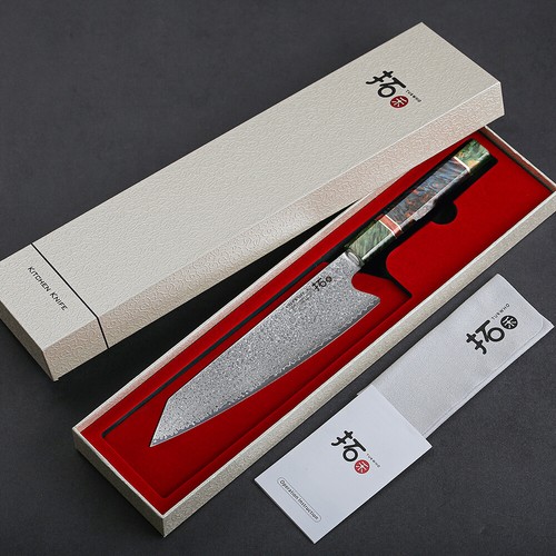 TURWHO 8in Chef Knife Japanese VG10 Damascus Steel Cooking Chief Gyuto Knife - Picture 3 of 12