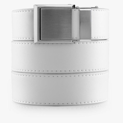 White Leather Ratchet Belt | eBay