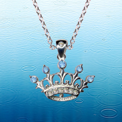 I Sterling SILVER 925 I Pendant Collier Necklace I CROWN KING QUEEN l