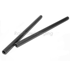  2 Pcs 40cm 16inch 15mm Carbon Fiber Rod for DSLR Camera Rig Rail Follow Fucus