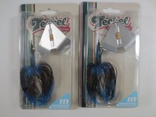 2 Teckel Maxqueaker Buzzbait 1/2oz. 001  Black and Blue, Silver Blade
