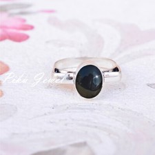 Black Onyx Natural Gemstone 925 Sterling Silver Unisex Ring Every Occasion Wear