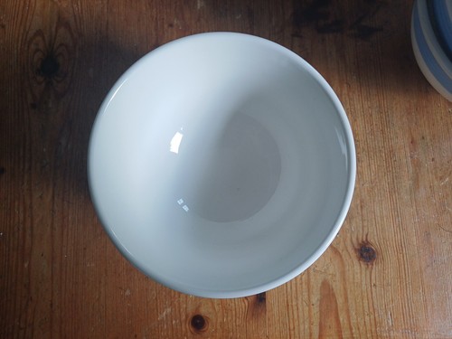 4 cuencos de sopa blanco azul claro hechos en ITALIA - Imagen 2 de 4