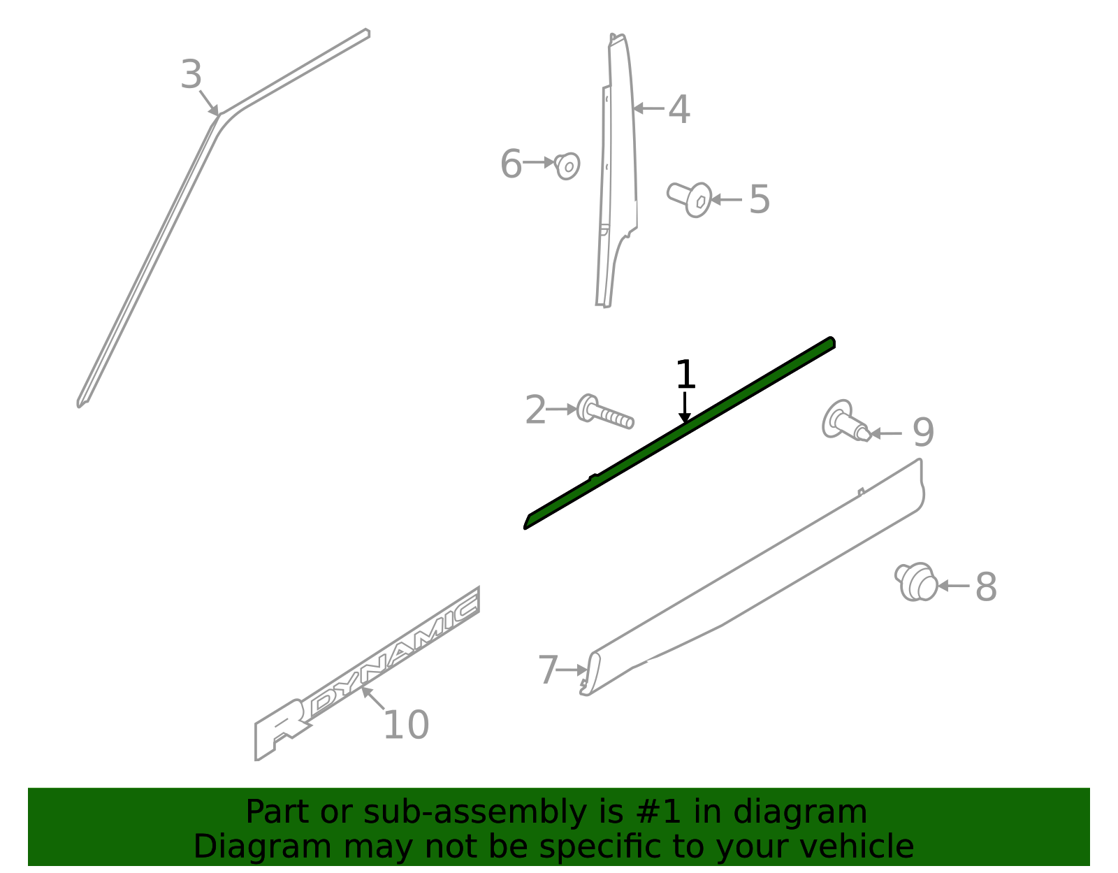 Genuine LandRover Belt Molding LR164053 eBay