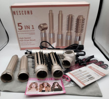 mescomb 5 in 1 hair air styler - rotating hair dryer brush 110000 rpm