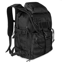 Uniqee 40l Black Backpack Waterproof Molle Rucksack Expandable Trekking Duffle Uniqee 40l Black Backpack Waterproof Molle Rucksack Expandable Trekking Duffle
