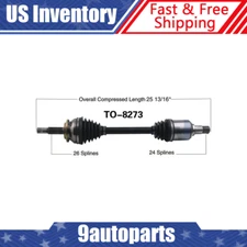 Fits 2WD 2006-2010 2011 2012 Toyota RAV4 2.4L 2.5L Front Left CV Axle CV Joint