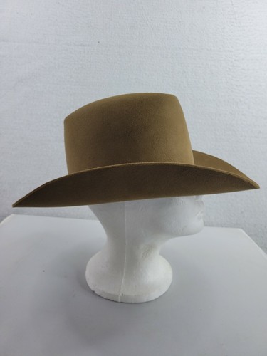 Vintage Mens Size 7 B Bar K Western Hats Cowboy Fur Hat Brown - Picture 5 of 12