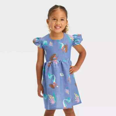 strapless open back dress Disney Princess Toddler Girl Moana Sun Print Ruffle-sleeve Tulle Dress main image 1