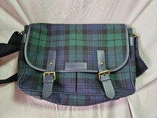 Lochcarron tartan messenger bag Blue & Green