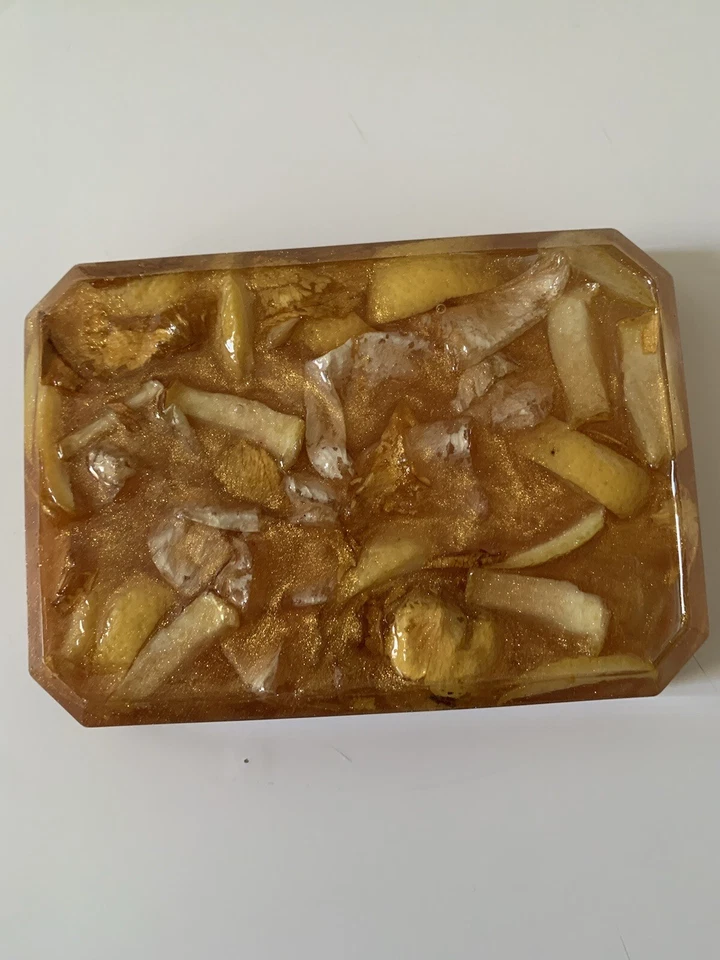 Porte Savon En Résine Doré - Photo 4/4