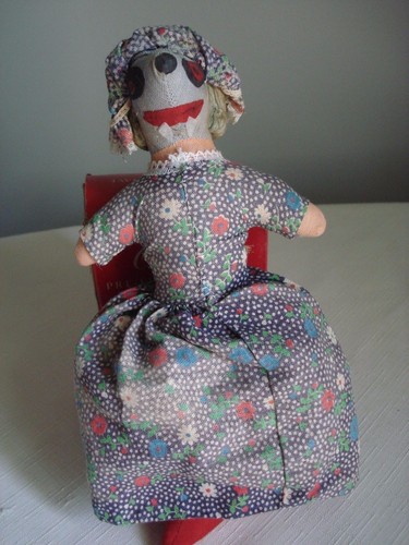 Vintage Topsy Turvy Little Red Riding Hood, Grandma, Wolf Cloth Doll - Picture 2 of 7