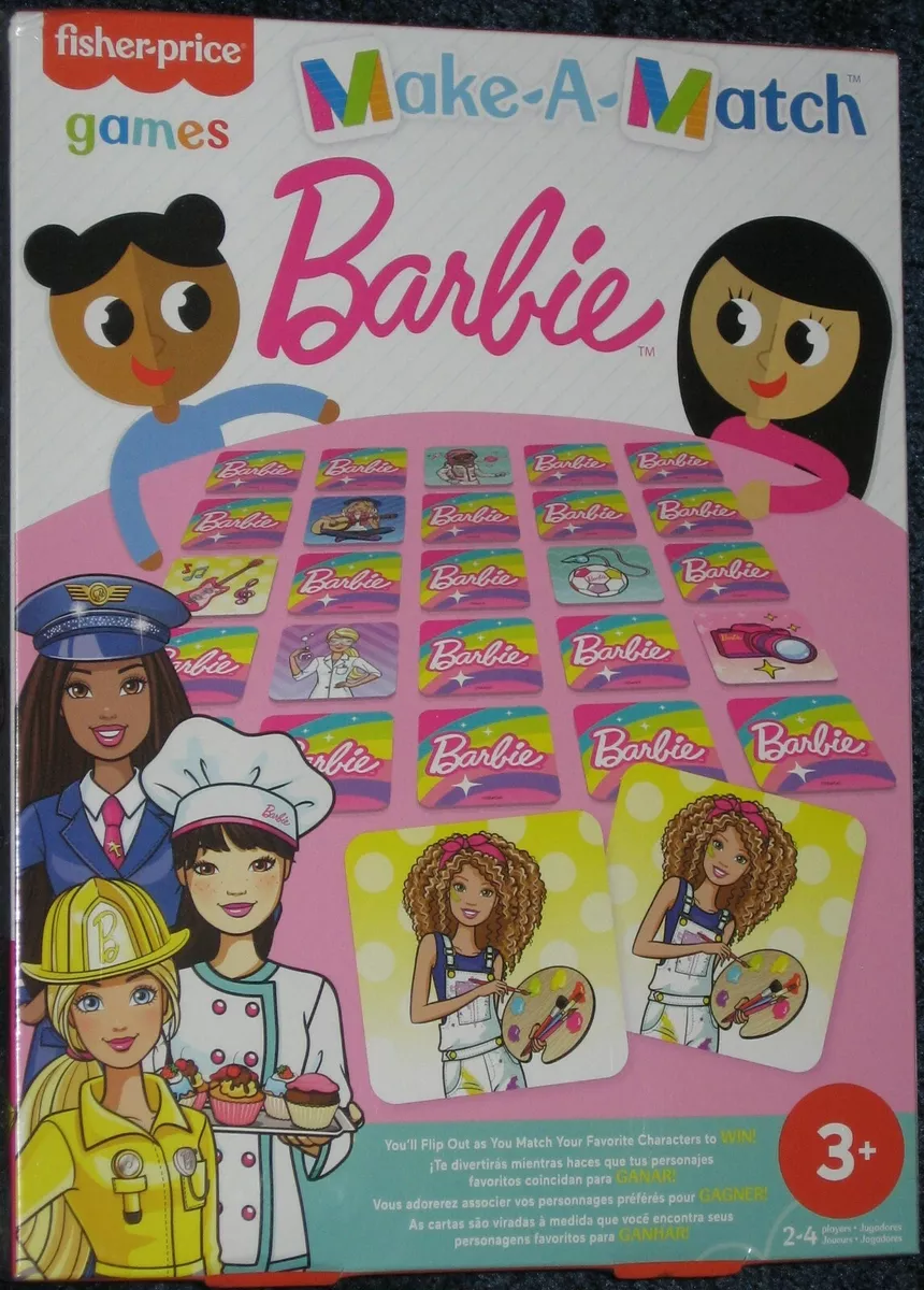 BARBIE Make-A-Match Memory Game NEW Sealed Free Shipping ! No Reading  Required