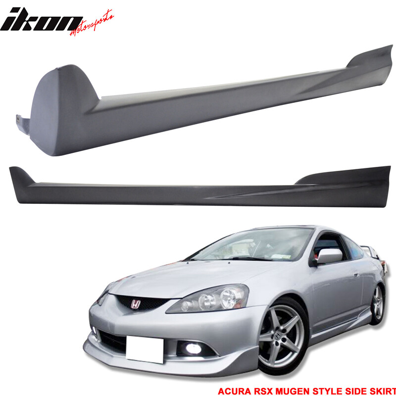 サイアス saias カスタムキュー Fits 02-06 Acura RSX Mugen Style Side Skirts Skirt Unpainted