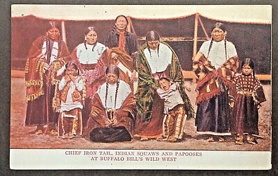 Buffalo Bill's Wild West Show Chief Iron Tail w Squaws & Papooses | eBay