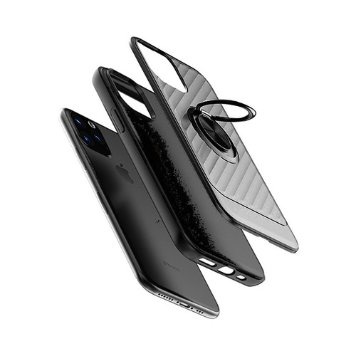 APPLE IPHONE 11 PRO Case with Ring Holder In Black By Reiko - Bild 2 von 4