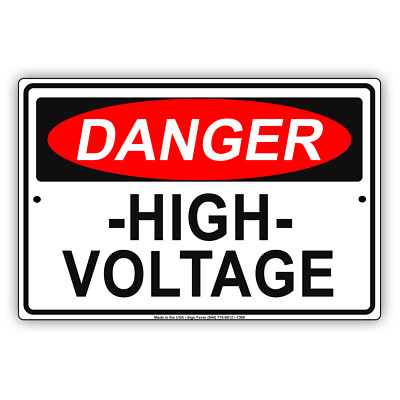 Danger High Voltage Area Keep Out Art Decor Novelty Notice Aluminum Metal Sign