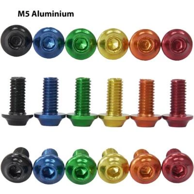 F26 M5x10, M5x15 flanged Linsenkopf Schraube Alu 7075 Fahrrad Flaschenhalter alloy