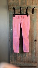 Bebe Ladies Size 25 Pink Skinny Jeans Made In The USA Does Have A Blue Spot Leg