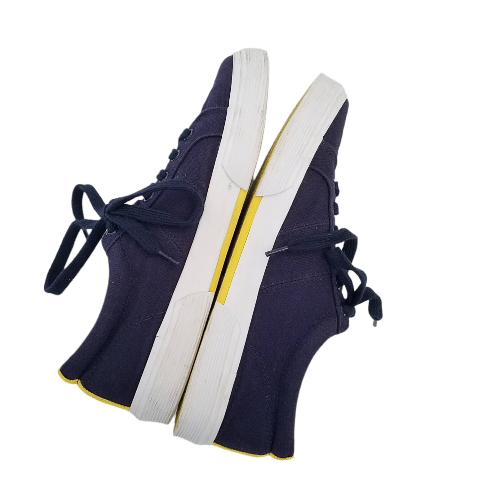 PONY Polo Ralph Lauren da uomo 8 5 Felixstow scarpe da tennis in tela con lacci blu navy