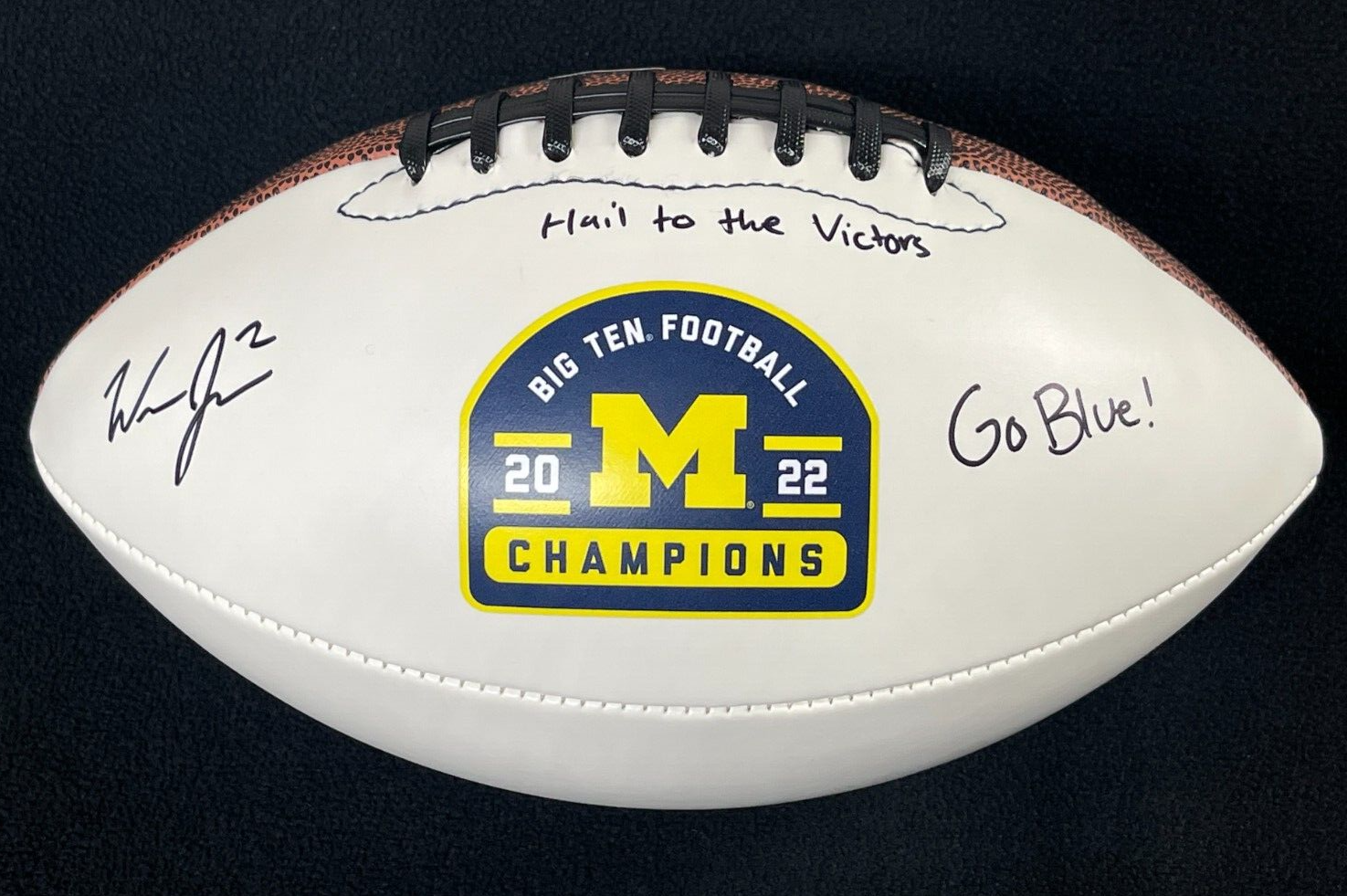 Will Johnson Signed Multi Inscribed Michigan Wolverines Big Ten Champs Football 