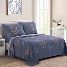Rayon from Bamboo Deep Pocket 6 Piece Printed Sheet Set, Romantic Floral Queen