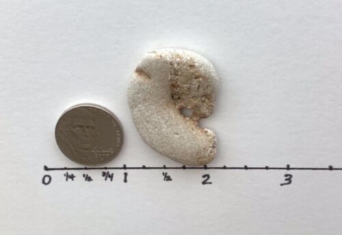 ❤️ Foro naturale a forma di cuore e/g Beach Rock Hag Holey Stone Love Fairy amuleto US - Foto 7 di 12